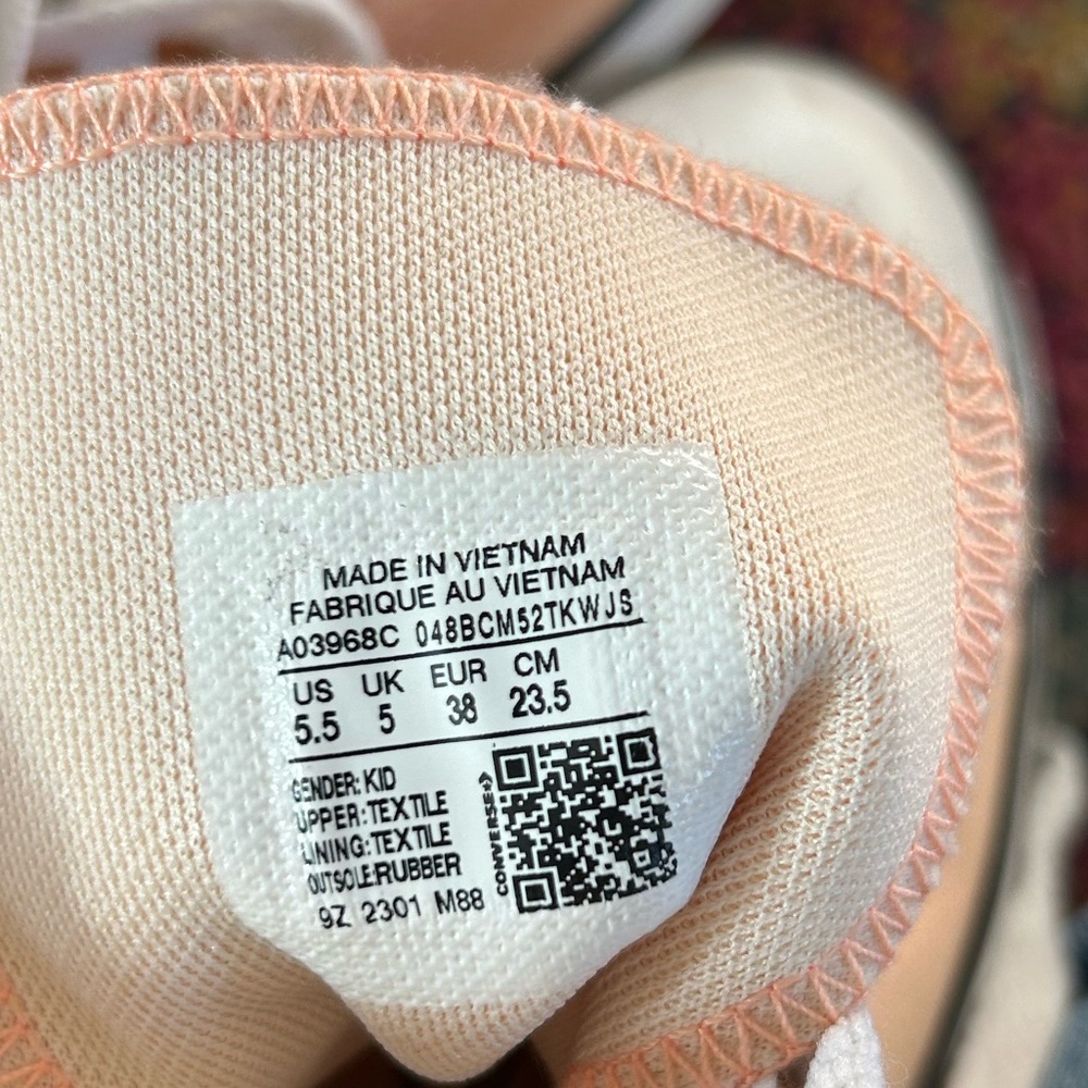 Converse | Women’s Peach All Star Lift Platform Side Zip Hi-Top Sneakers Sz 5.5 - Picture 13 of 16